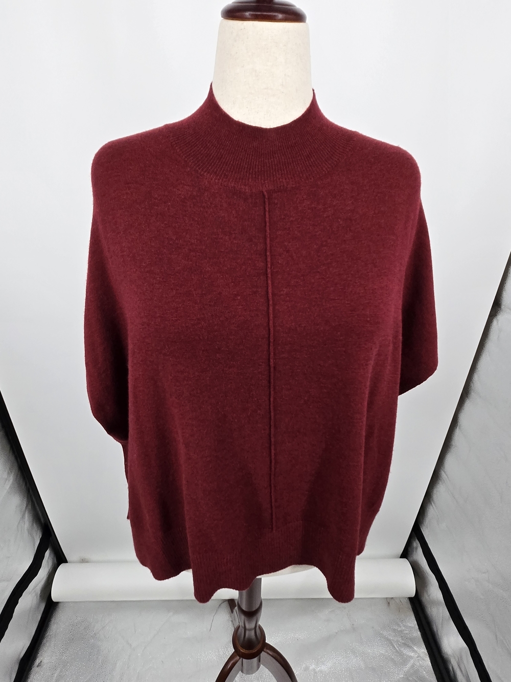 Kerisma Wine Red Mock Neck Sweater OS (7037)